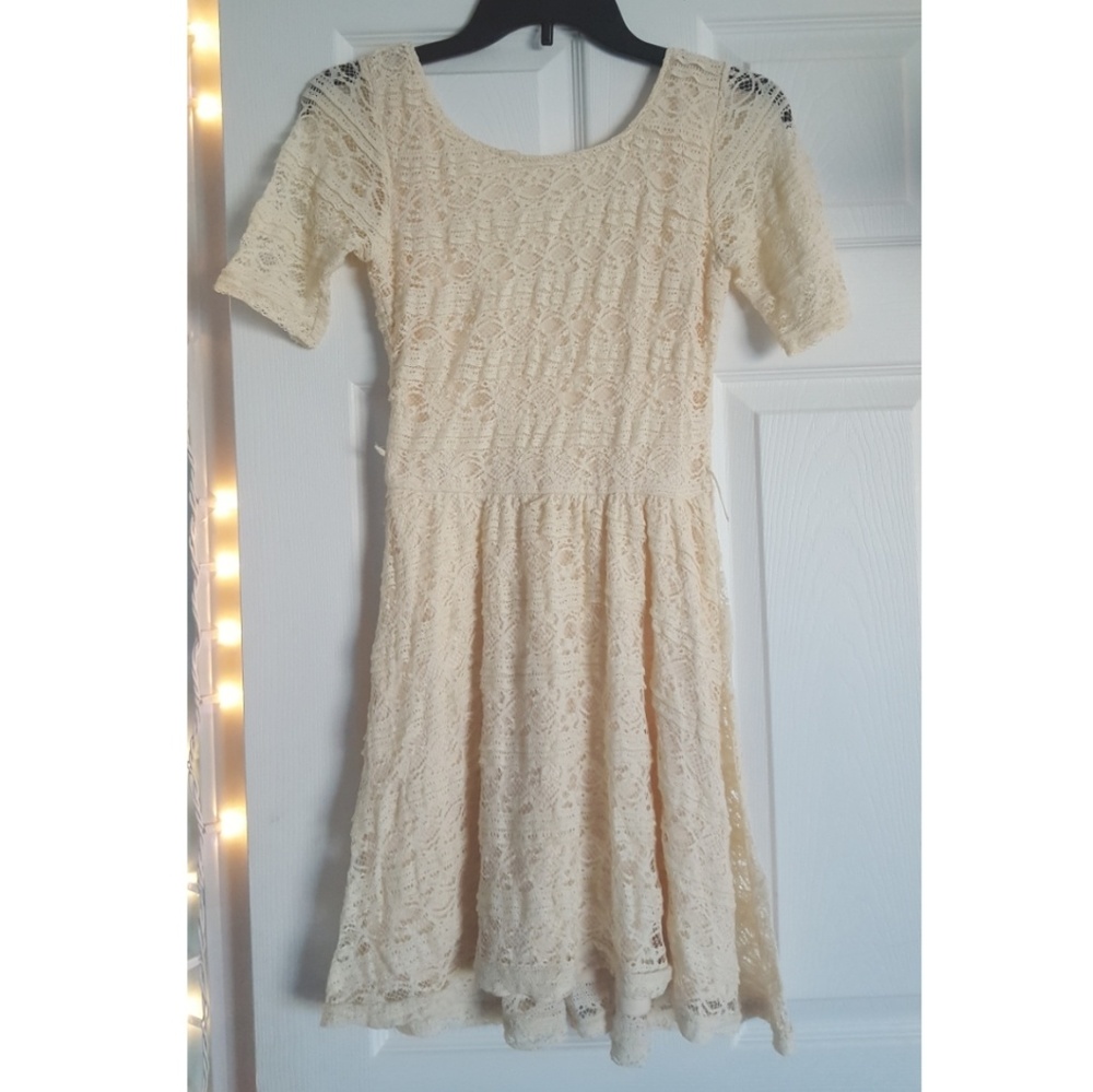 Cream Lace Dress